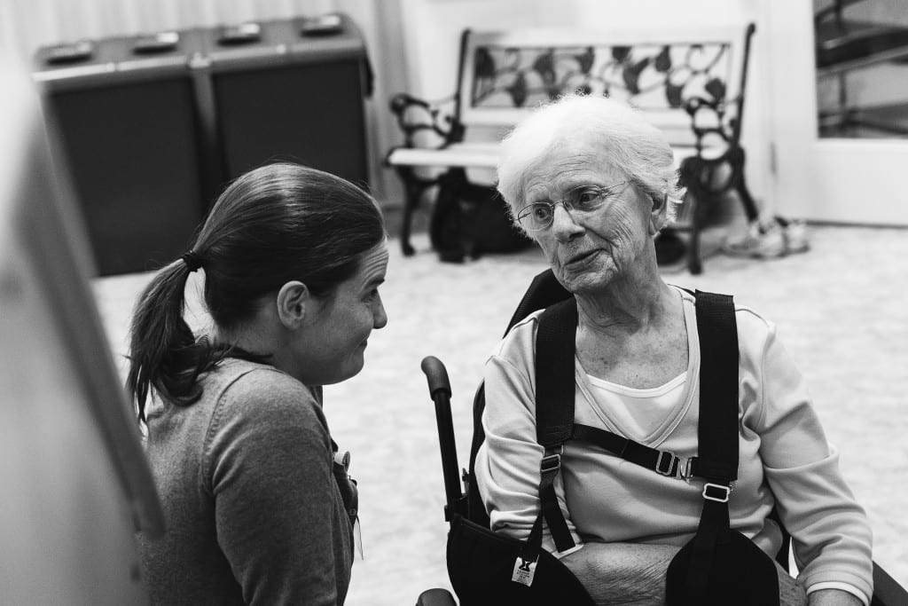 woman smiling at patient