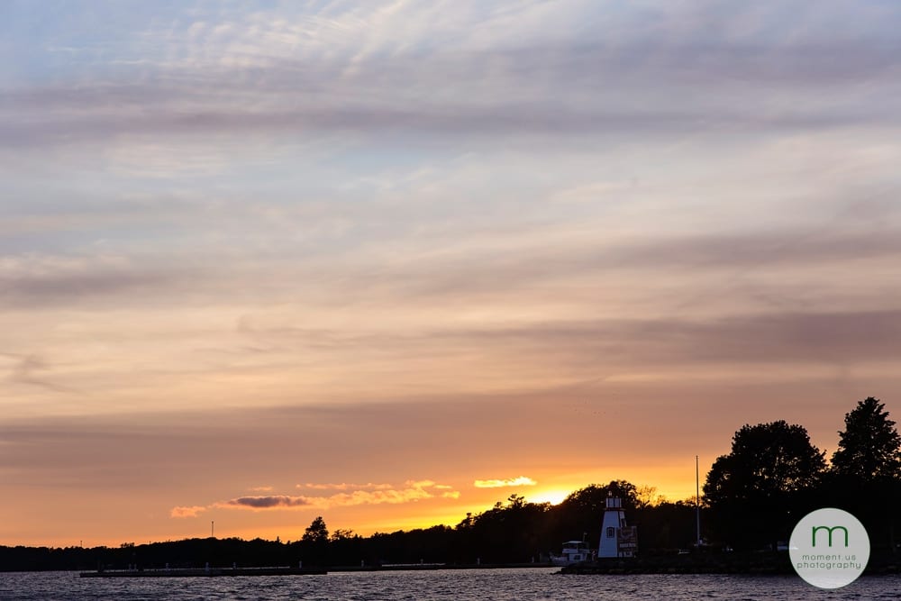 sunset on lighthouse