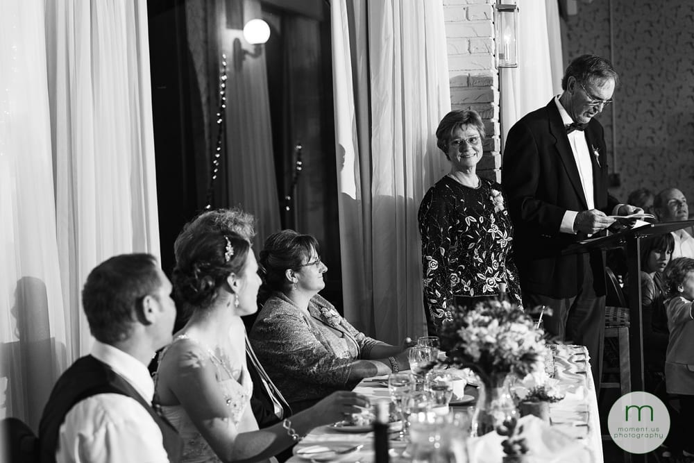 groom's mother looking at groom