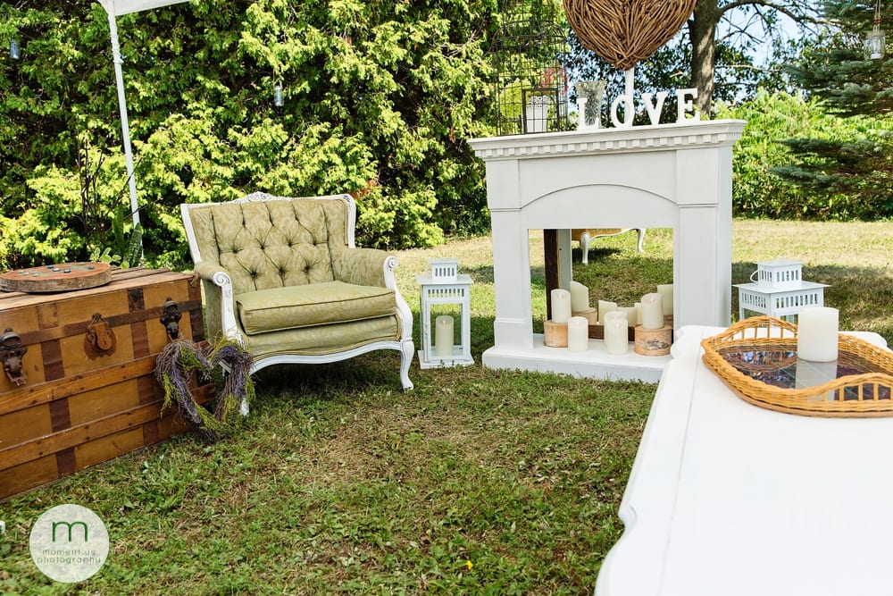 Cornwall Rustic Country Wedding seating area