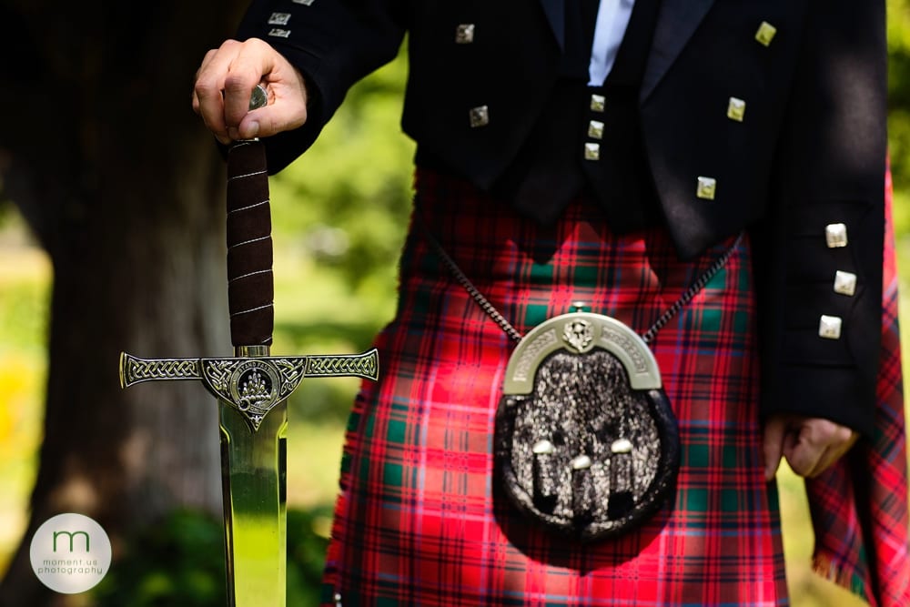 Cornwall Rustic Country Wedding day gift of sword