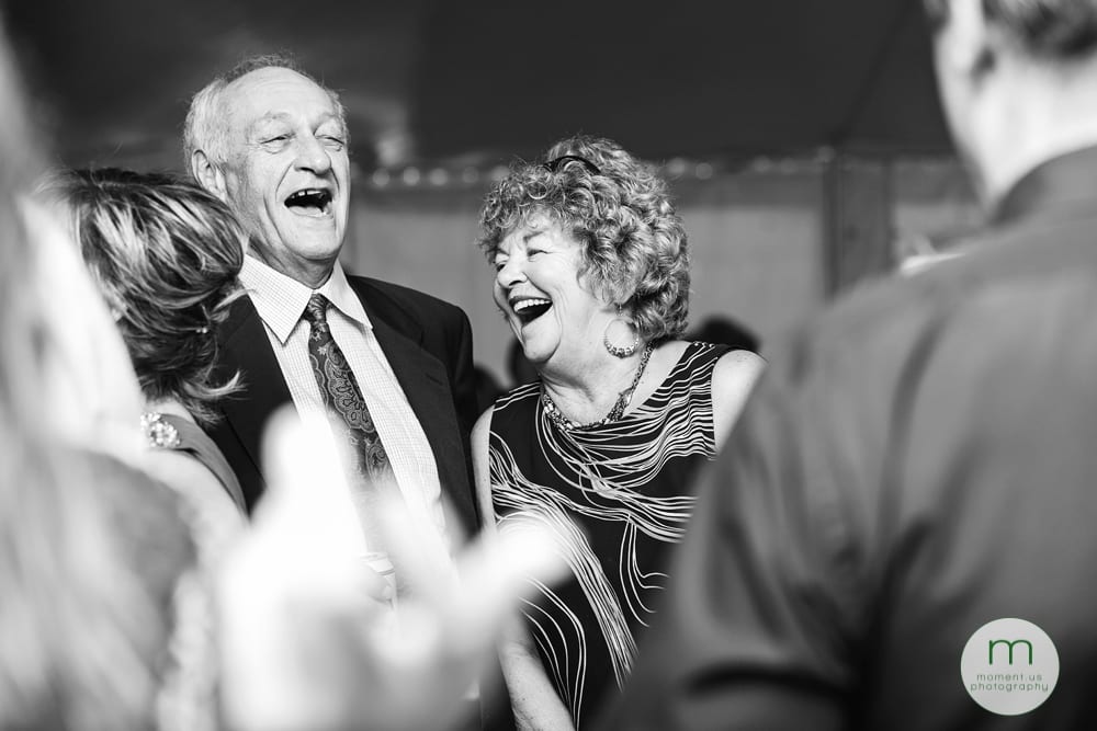 Cornwall Rustic Country Wedding - older couple laughing together