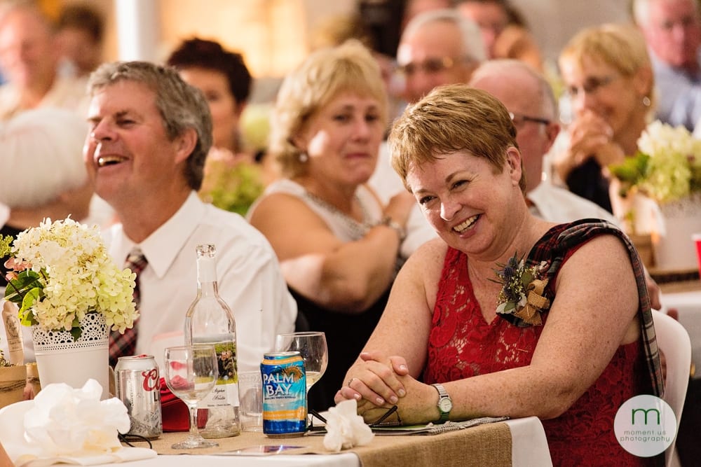 Cornwall Rustic Country Wedding - parents of bride laughing