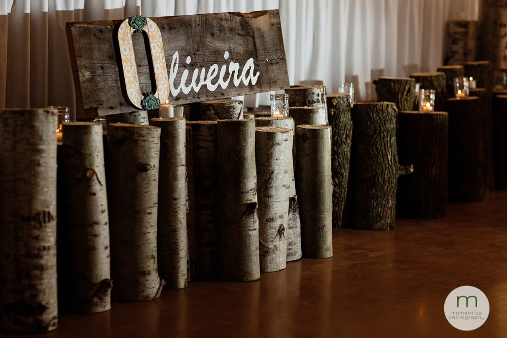 Maxville Fairground wedding reception decor family sign