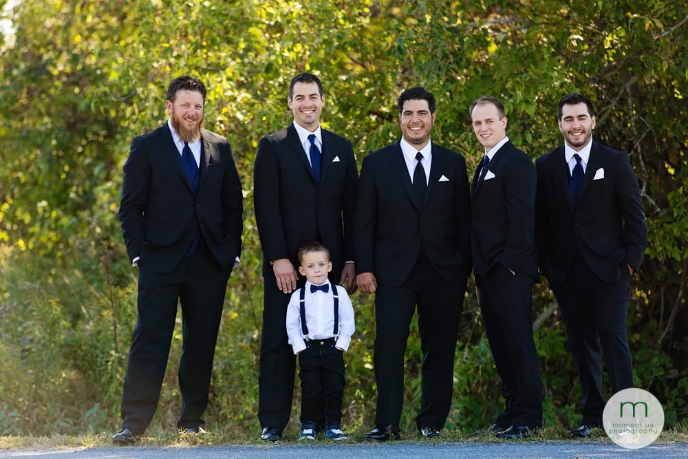 groomsmen looking at camera