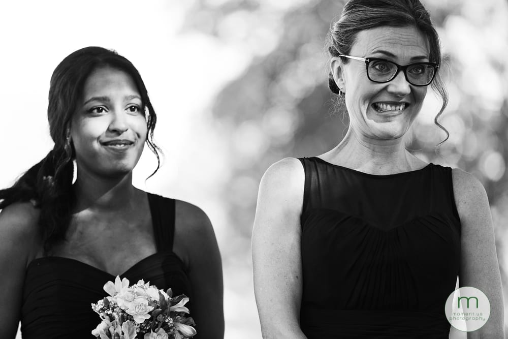 bride's sister crying