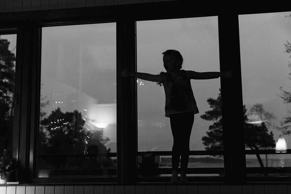 Stockholm girl in window