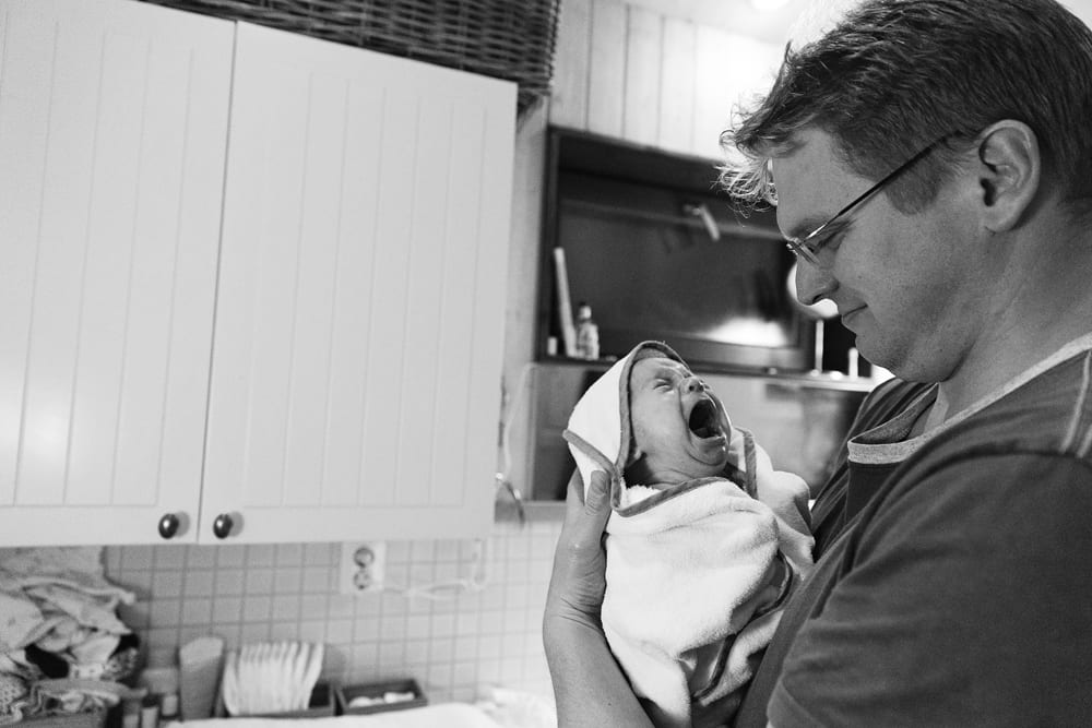 Stockholm dad with baby