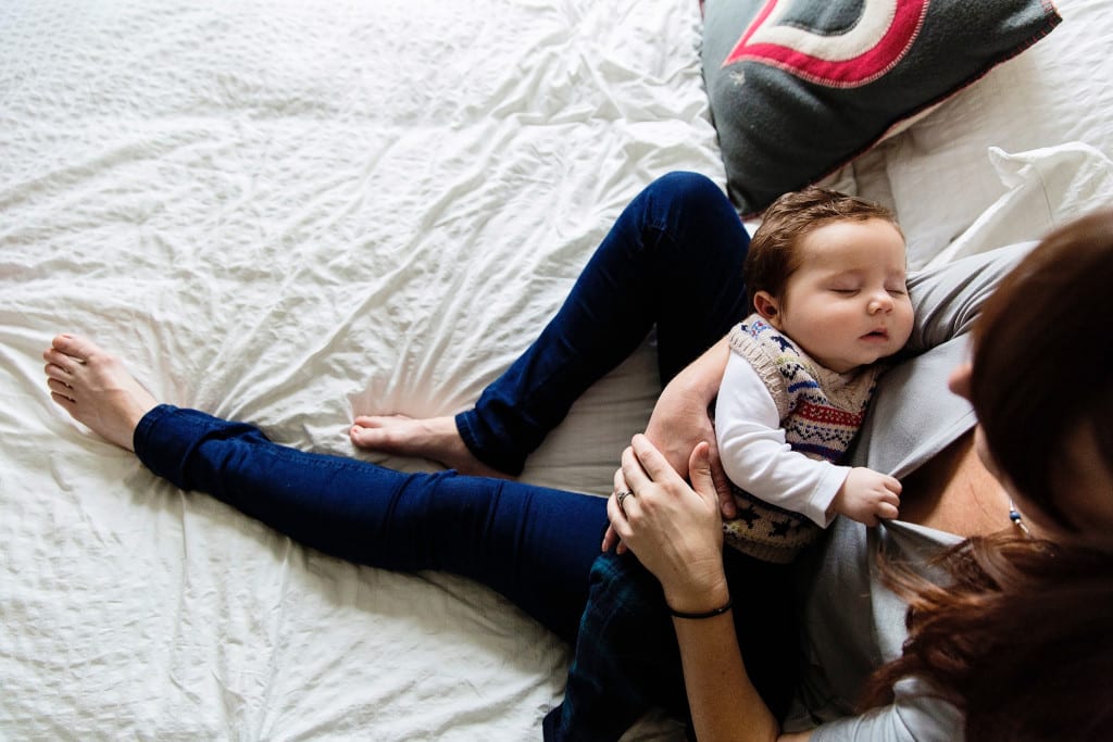 London baby after breastfeeding