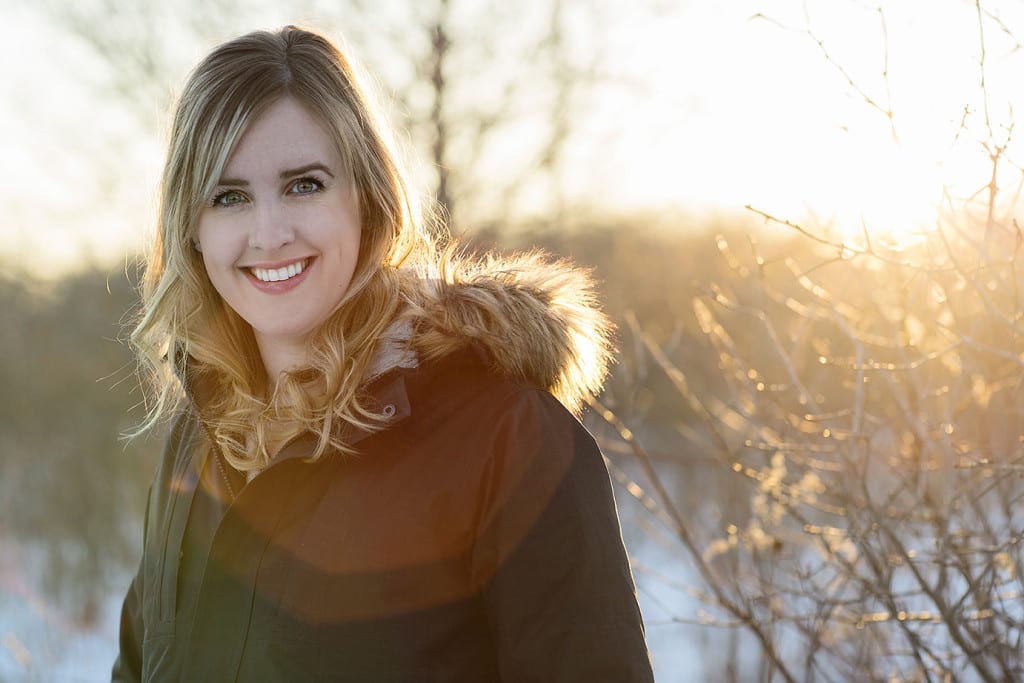Cornwall Photography Studio assistant in winter sunlight
