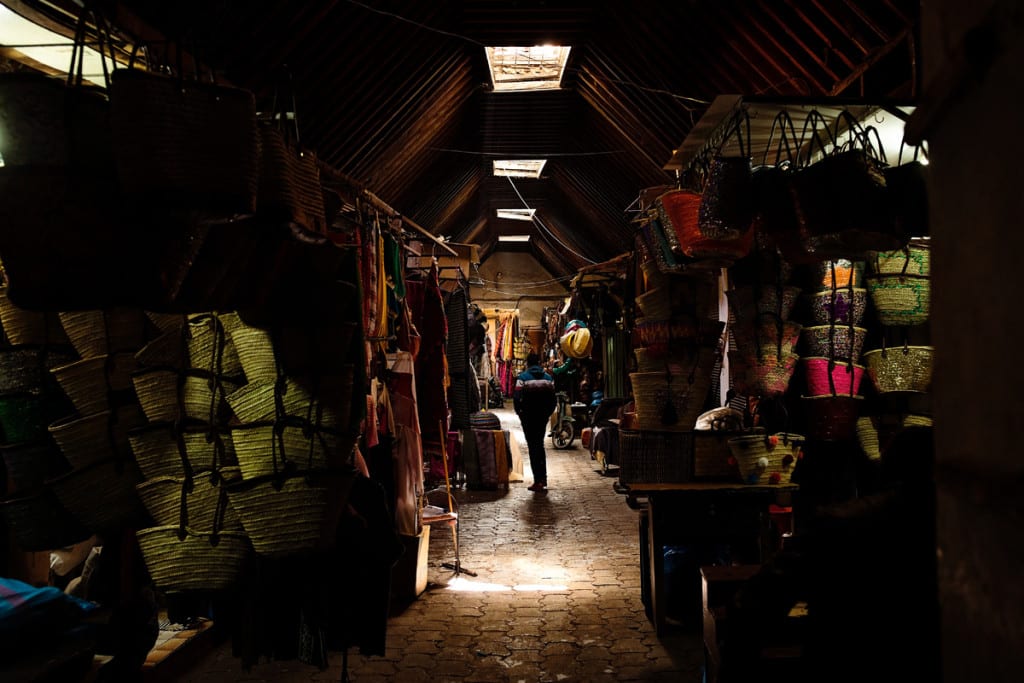 Wedding photographer in Morocco - shadowy medina alley