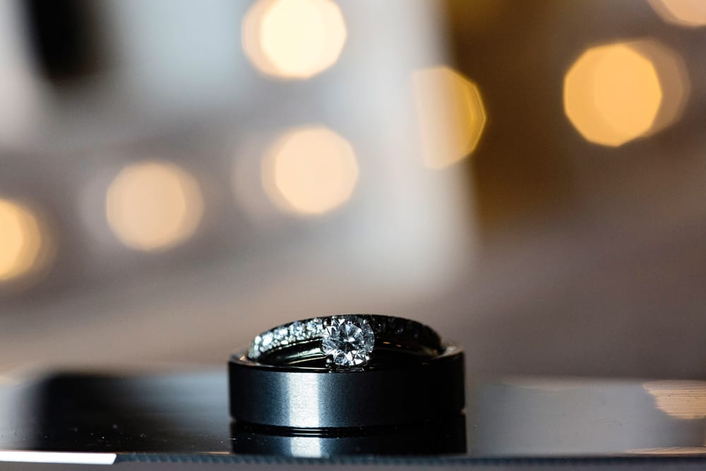 Cornwall wedding photographer shot of rings