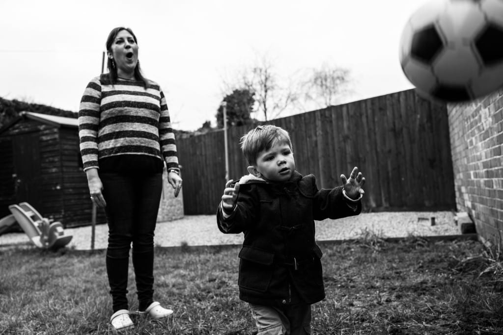 boy playing with ball