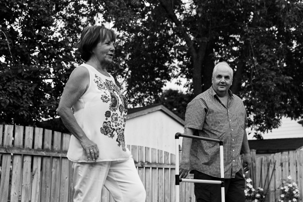 candid couple in summer back yard session