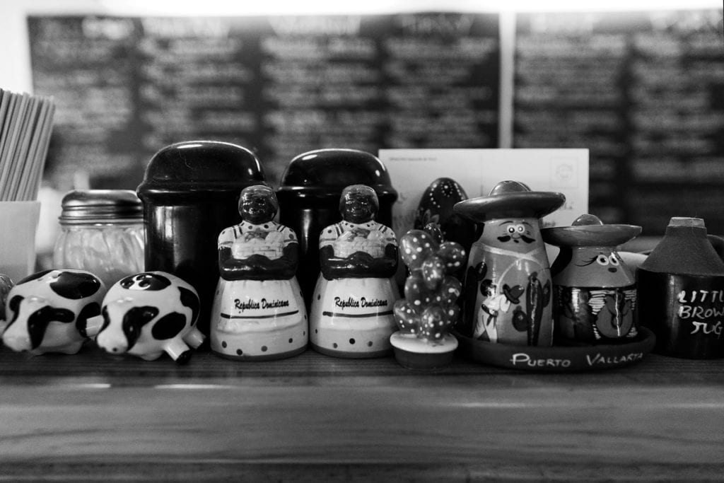 Quirky diner engagement session