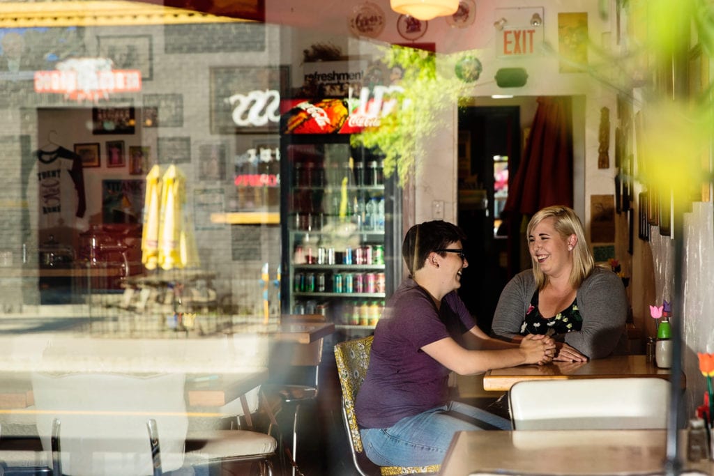 Women fiancees in Ontario diner