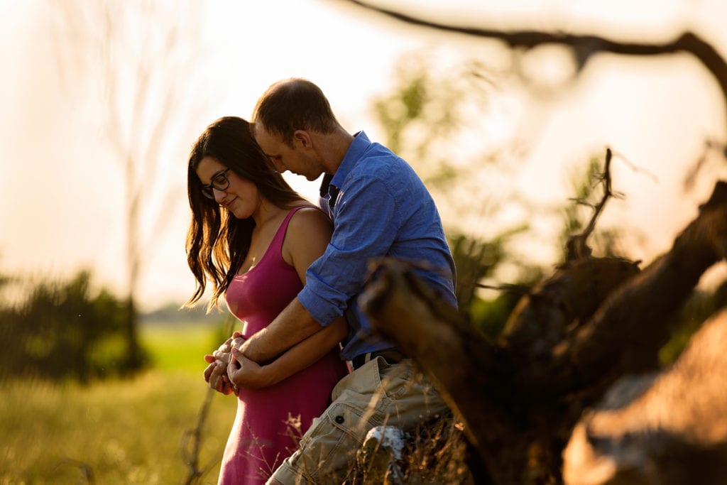 Rural Crysler Ontario sunset engagement