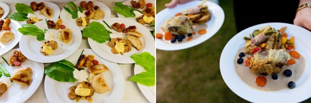 colourful food presentation at intimate Barnet Cottage Calabogie wedding