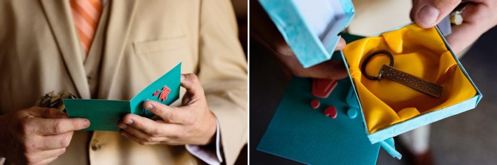 coordinates keychain groom gift from bride