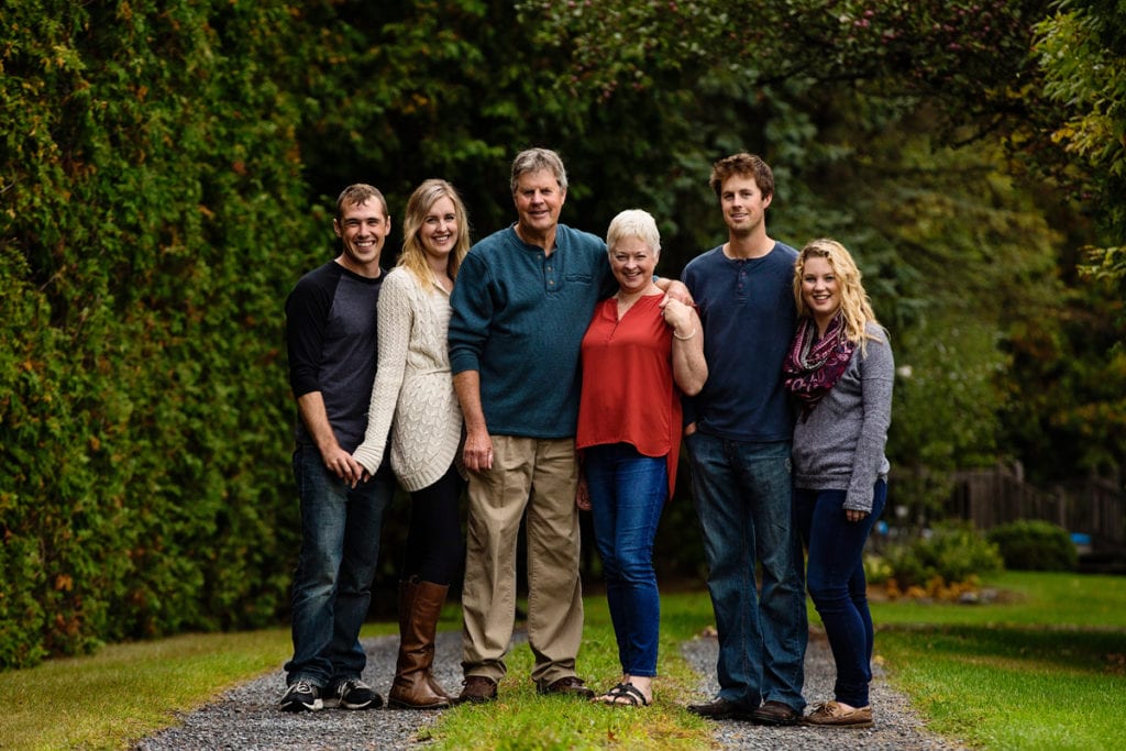 casual family portraits in rural ontario family shoot