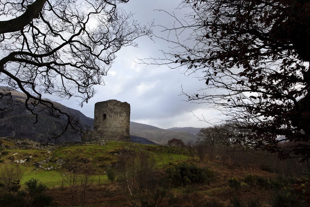 Llanberis castle in Snowdonia National Park