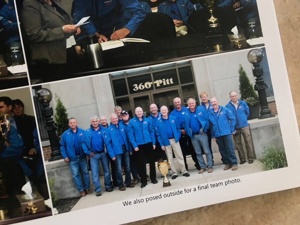Team photo in front of City Hall