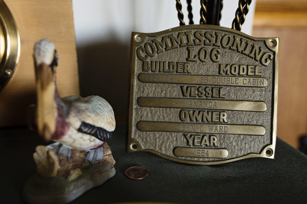 commissioner's plaque for boat