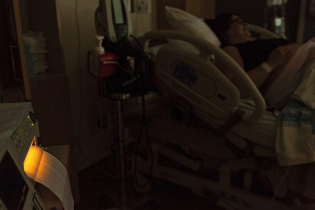 heart monitors in birthing suite