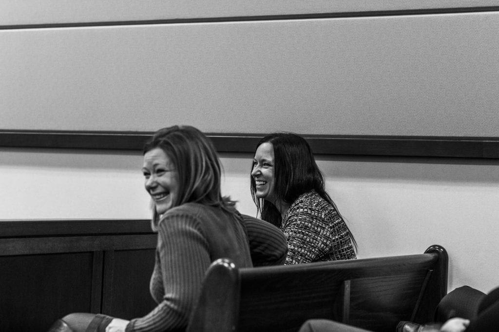 family laughing and smiling during Adoption day in Cornwall