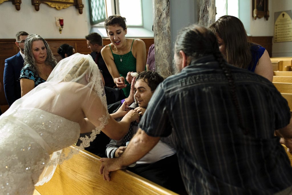 man receives medical attention after losing consciousness during St Andrews wedding ceremony