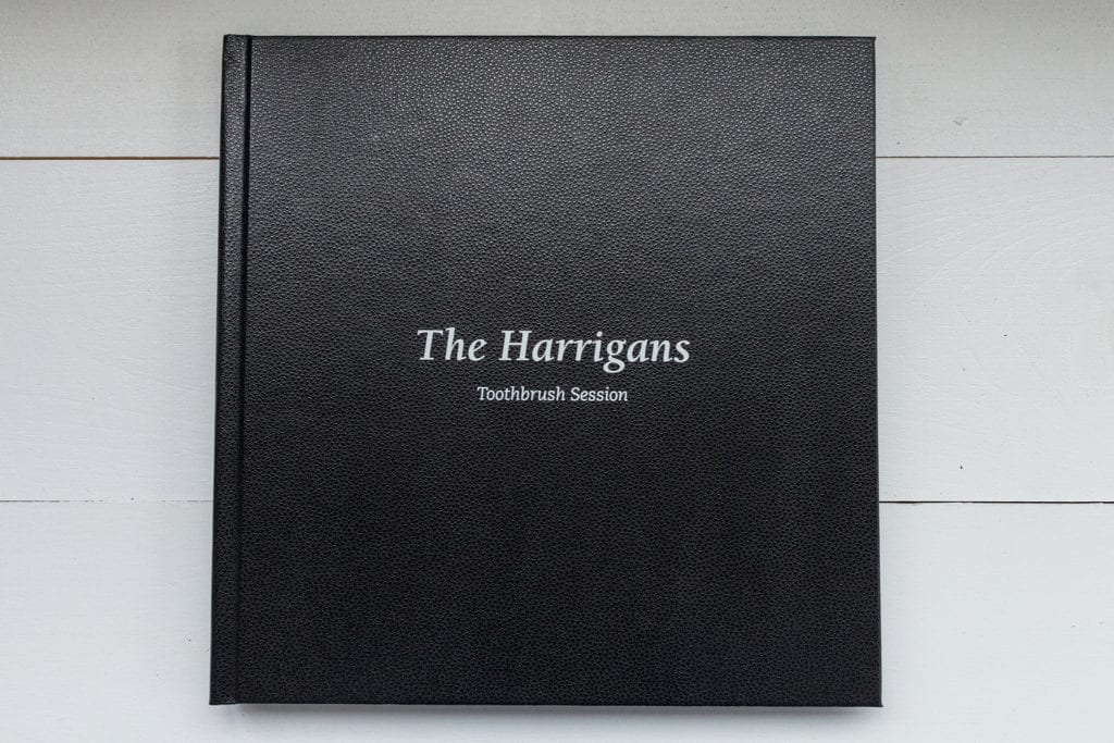 cover of documentary family photography album labelled "The Harrigans"