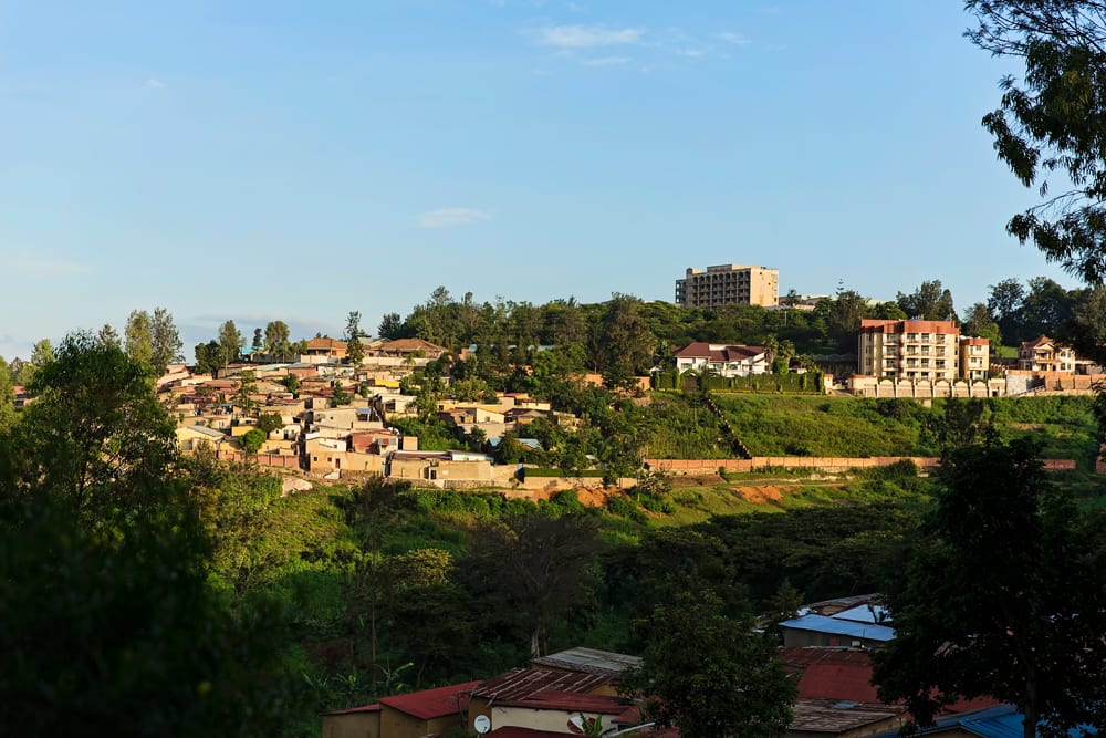 view over valley in Rwanda